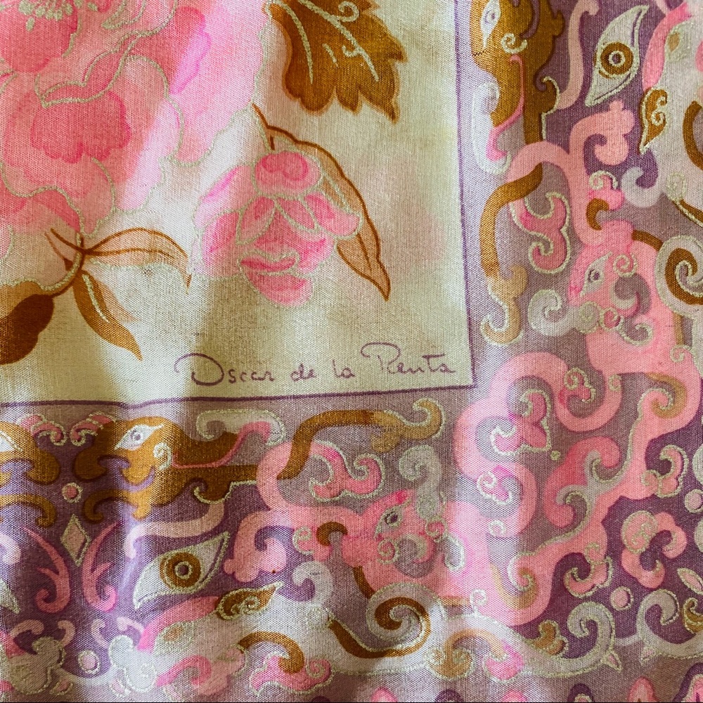 Vintage Oscar de la Renta square scarf